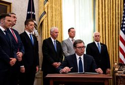 USA. Przywódcy Serbii i Kosowa podpisali porozumienie. Pewien gest wzbudził falę komentarzy