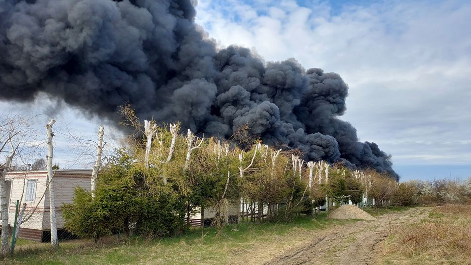 Pożar był widoczny z daleka