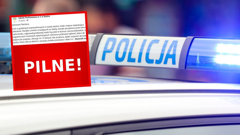 Niebezpieczna sytuacja przed szkołą