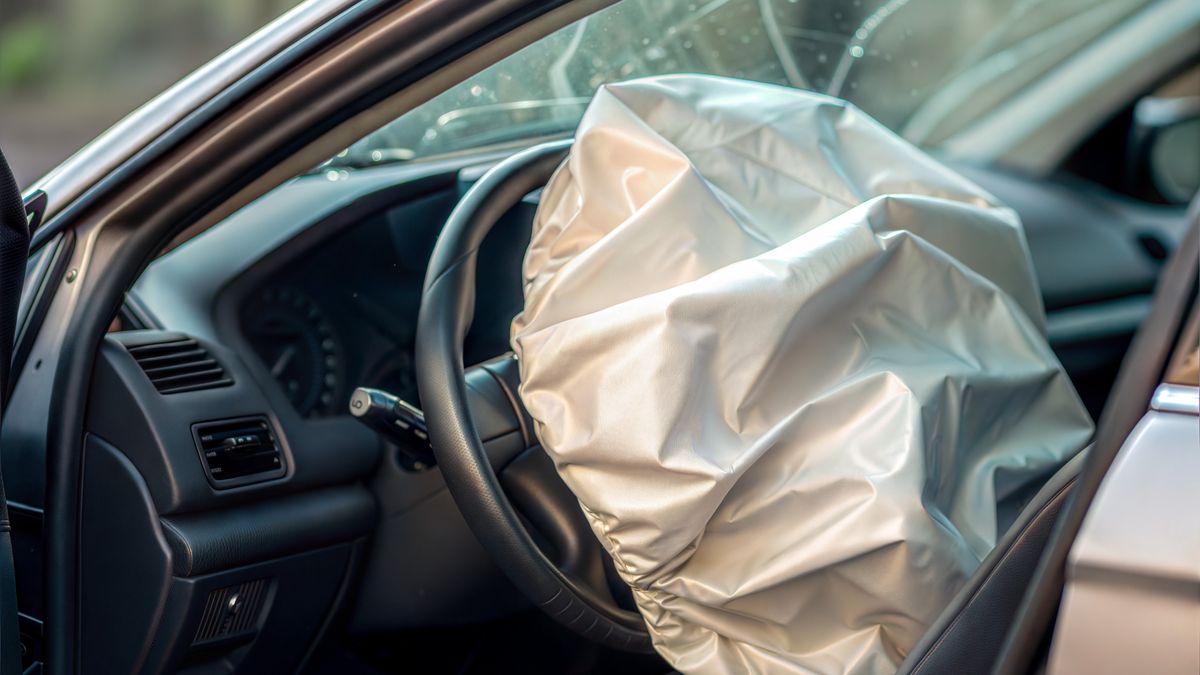 Auto, poduszka powietrzna, wypadek, wybuch, airbag