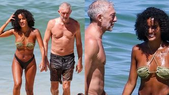 58-letni Vincent Cassel i jego młodsza o 30 lat ukochana przyłapani na plaży zaledwie 2 miesiące po narodzinach syna