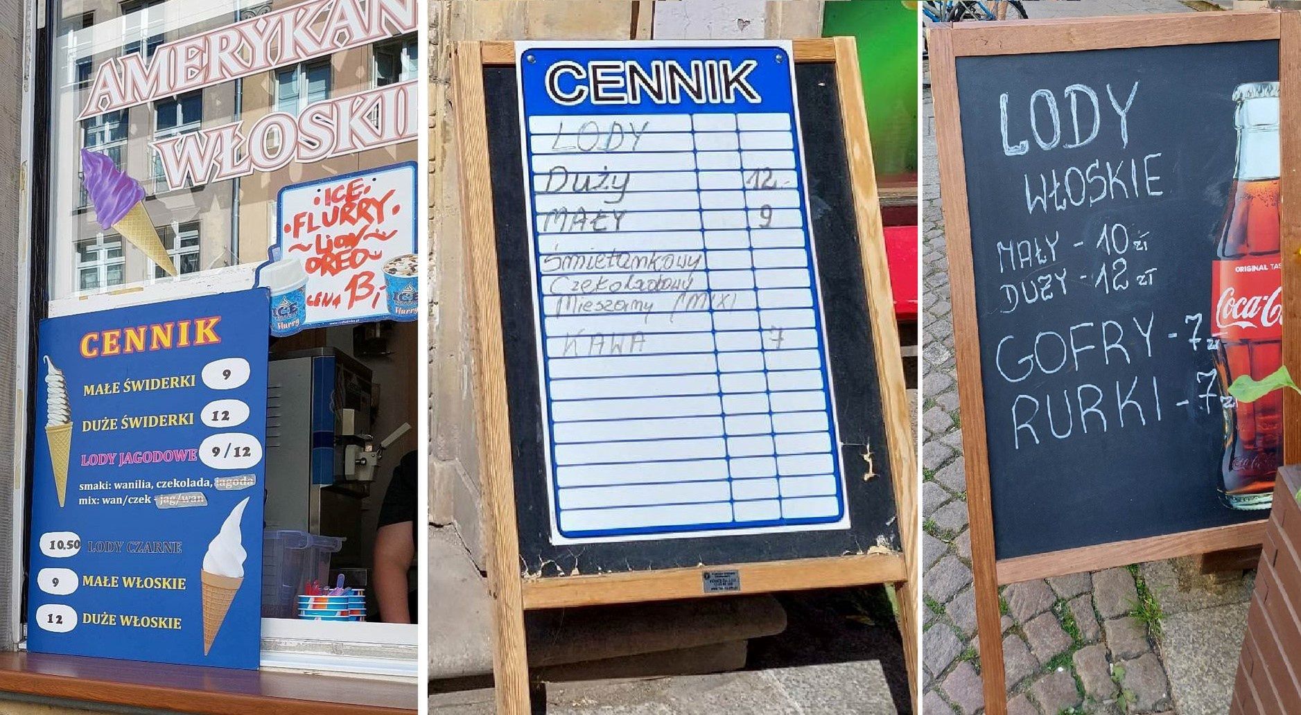 Ceny lodów w Gdańsku
