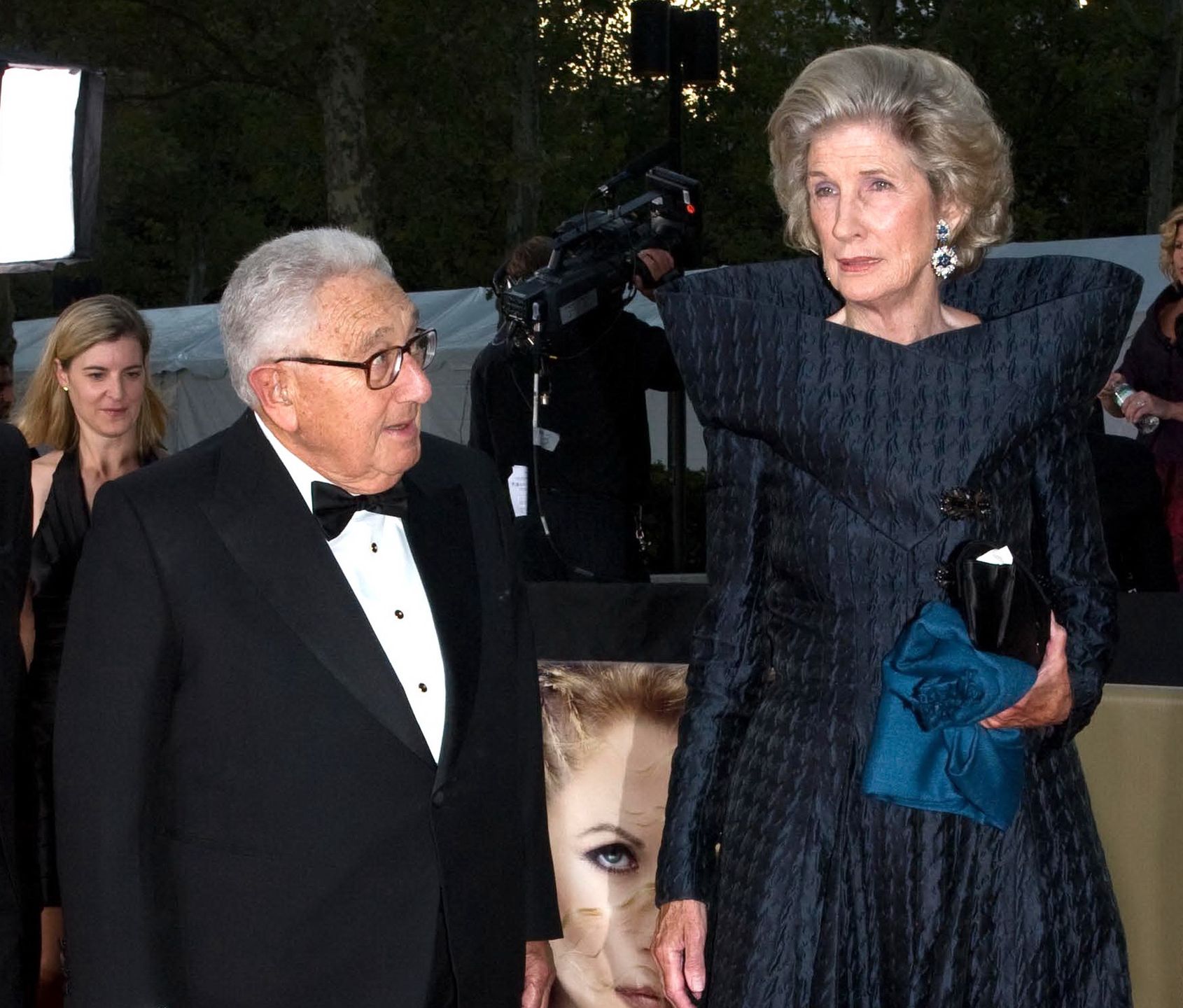 Henry Kissinger z żoną Nancy w 2008 r.