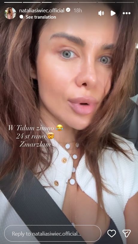 Natalia Siwiec "zmarzła" przy 24 stopniach