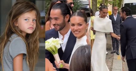 "Najpiękniejsza dziewczynka świata" POŚLUBIŁA znanego DJ-a! Thylane Blondeau zachwyciła w skromnej sukni (ZDJĘCIA)