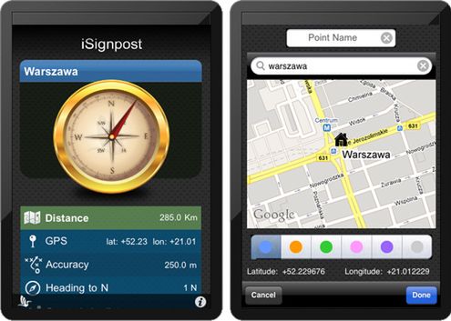 iSignpost – darmowy kompas na iPhone'a