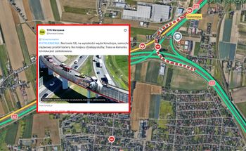 Wielkie utrudnienia na węźle Konotopa. TIR zablokował jedną nitkę