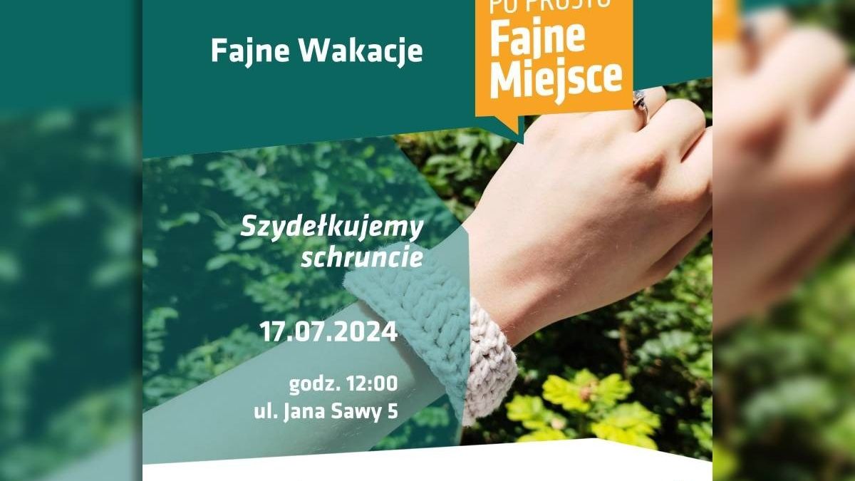grafika fajne wakacje, szydełkujemy scrunchie