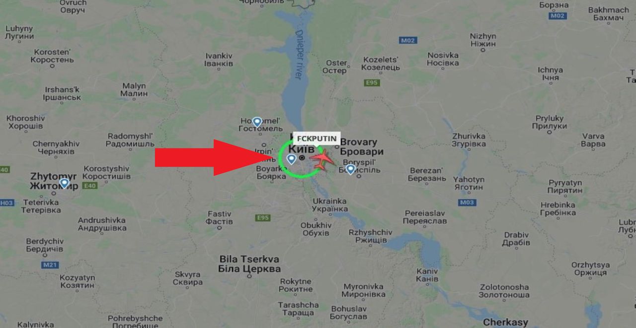 An-225 Mrija "pojawił się" nad Kijowem. Miał przesłanie dla Putina