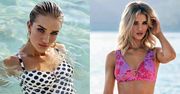 Seksowna Rosie Huntington-Whiteley tarza się po plaży w kampanii strojów kąpielowych
