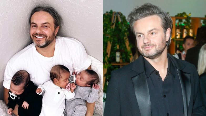 Projektant i jego życiowy partner zostali rodzicami trojaczków