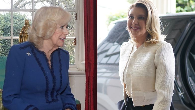 Królowa Camilla CZULE wita się z pierwszą damą Ukrainy. Do sieci trafiło nagranie (WIDEO)