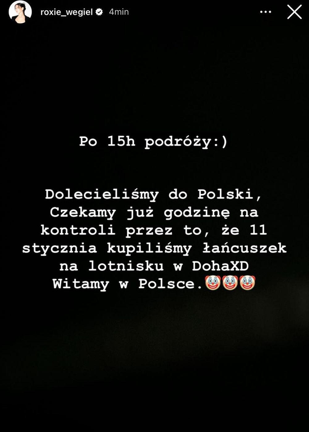 Roksana Węgiel narzeka na polskie lotnisko
