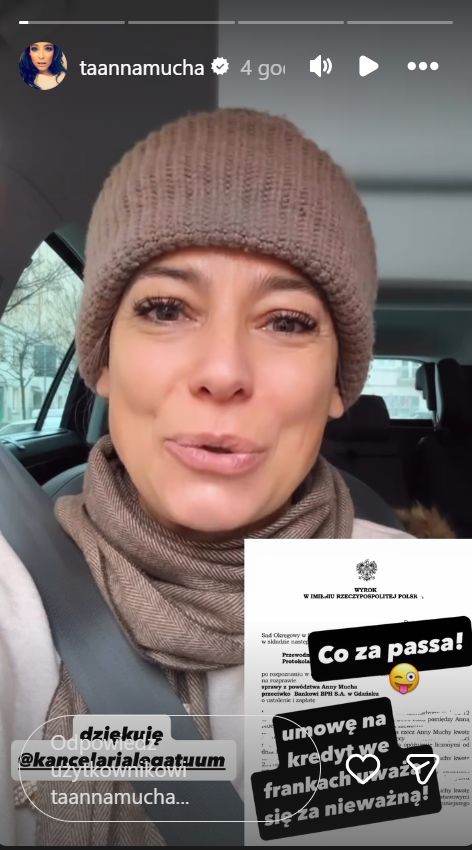 Anna Mucha po wygranej w procesie