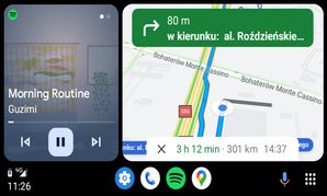 Android Auto - wymuszony odwrócony układ interfejsu