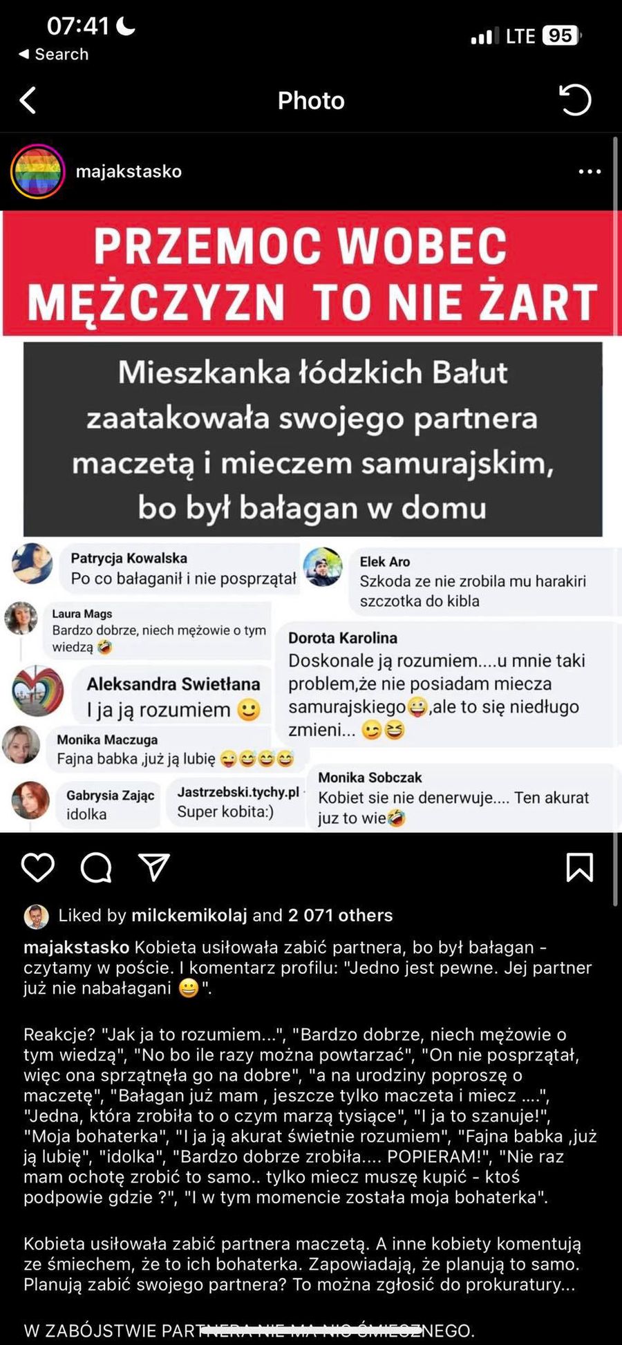 Maja Staśko o żartach z przemocy wobec mężczyzn