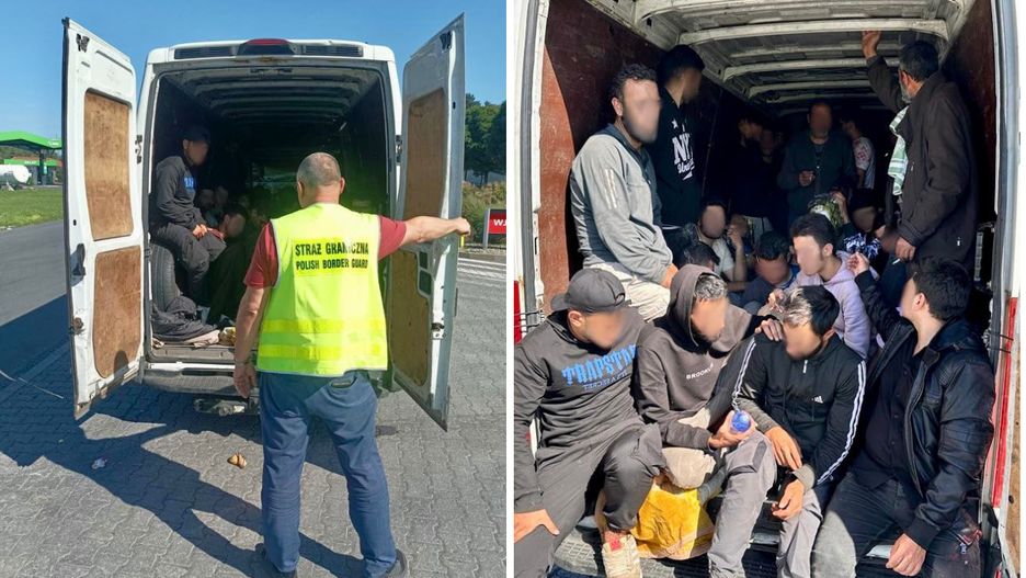 31 mężczyzn zamkniętych było w przestrzeni ładunkowej busa