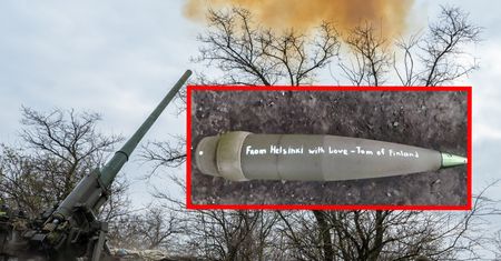 Bombowe dedykacje z Finlandii. To Rosjanie przeczytają na pocisku