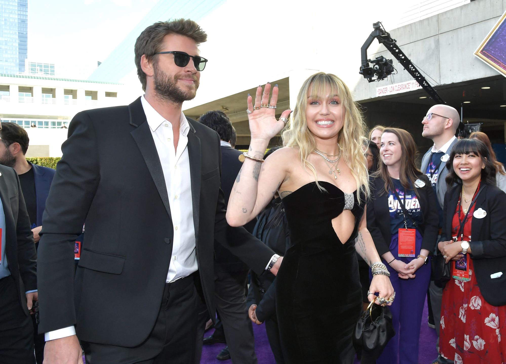 Miley Cyrus i Liam Hemsworth na premierze "Avengers: Endgame"
