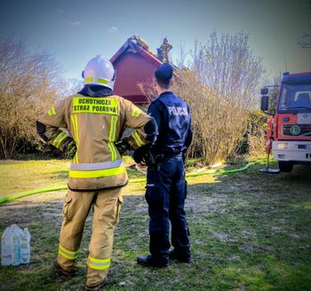 Pożar domu w Siemieniu. Trzeba było rozebrać cały dach