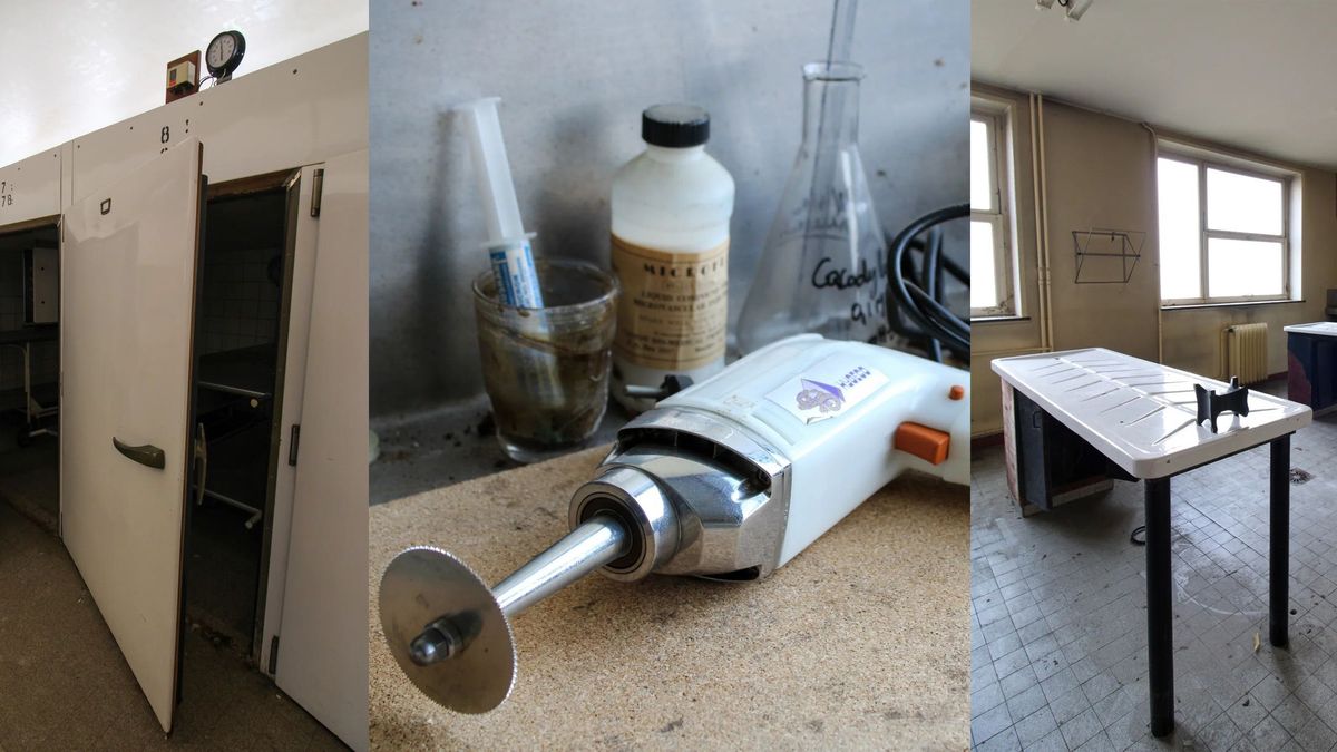 Opuszczone centrum patomorfologii w Paryżu.