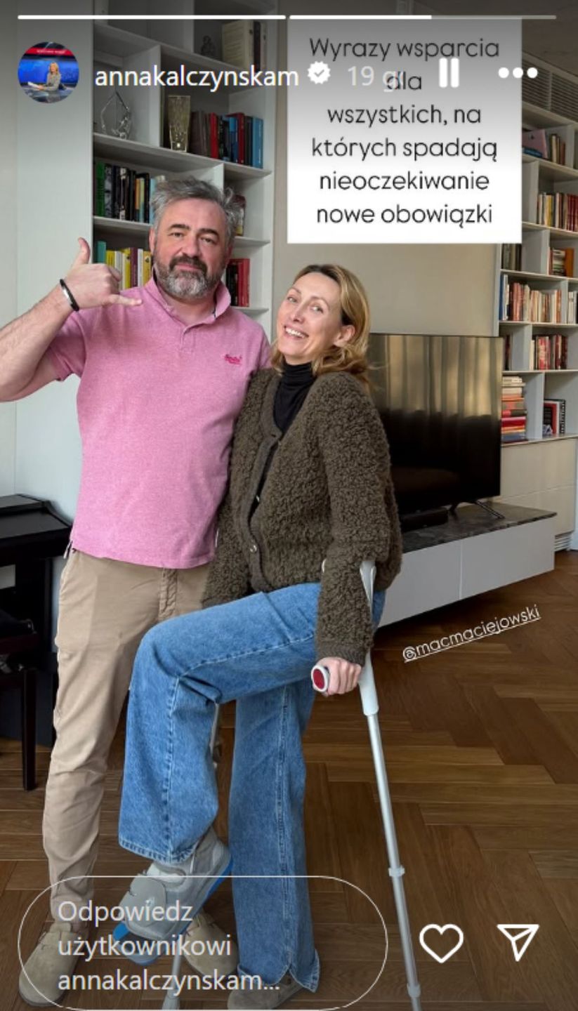 Anna Kalczyńska z mężem 