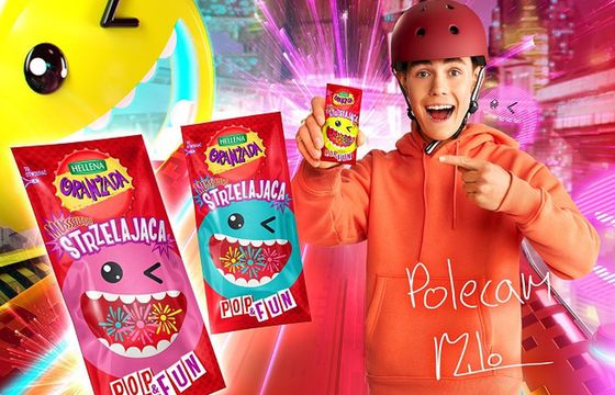 Miłosz Mazur promuje Oranżadę Strzelającą