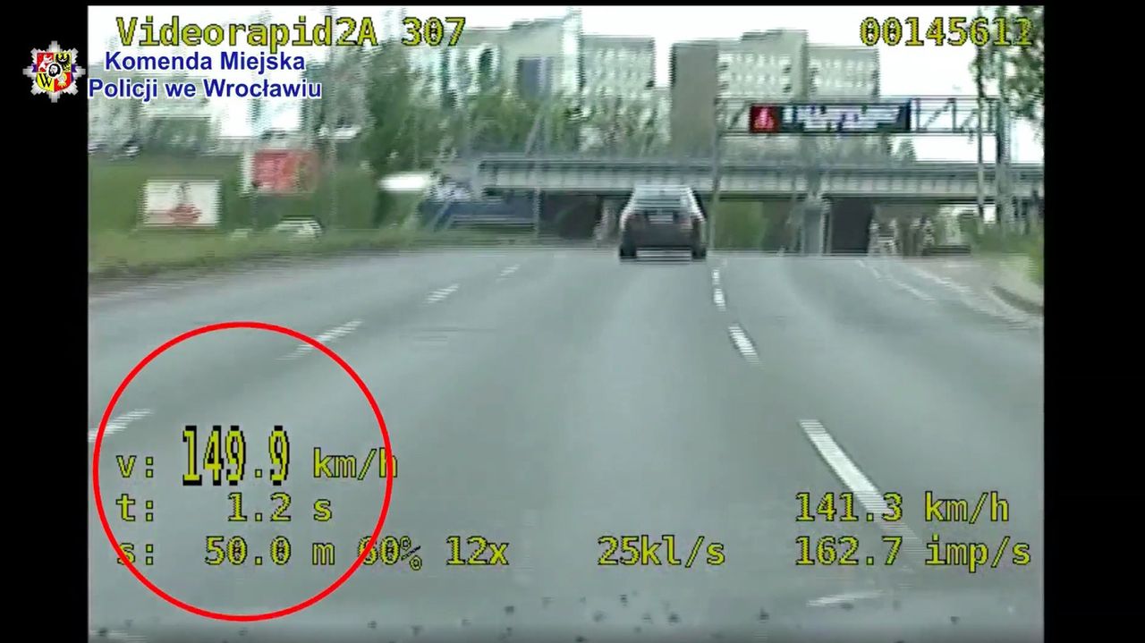 Wrocław. Pędził w centrum prawie 150 km/h. Chciał się upewnić, czy auto zostało dobrze naprawione