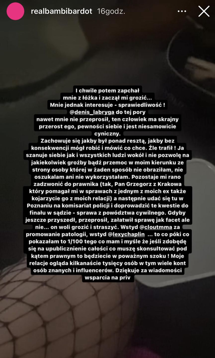 Afera wokół zawodnika Clout MMA Denisa Labrygi