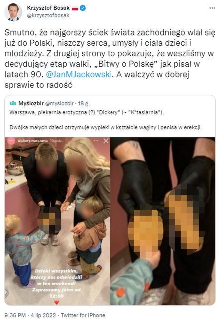 Poseł Krzysztof Bosak wyraził swoje oburzenie 