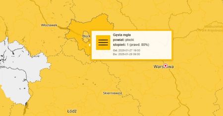Gęsta mgła w Płocku i powiecie!