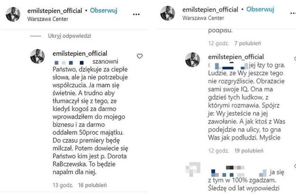 Emil Stępień odpowiedział na jeden z komentarzy