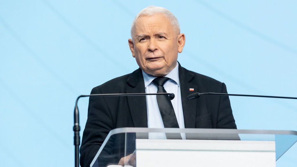 Jaroslaw Kaczynski Press Conference
Jaroslaw Kaczynski, the leader of the right-wing Law and Justice (PiS) party, is speaking during a press conference in Warsaw, Poland, on July 02, 2024. (Photo by Foto Olimpik/NurPhoto via Getty Images)
NurPhoto
political influence, pis, political event, foto olimpik, general news, european politics, leader, political leader, public appearance, political news, polish government, law and justice, july 02, political scene., nurphoto, party, political figure, press event, media event, conservative, right-wing, public address, polish politics, national politics