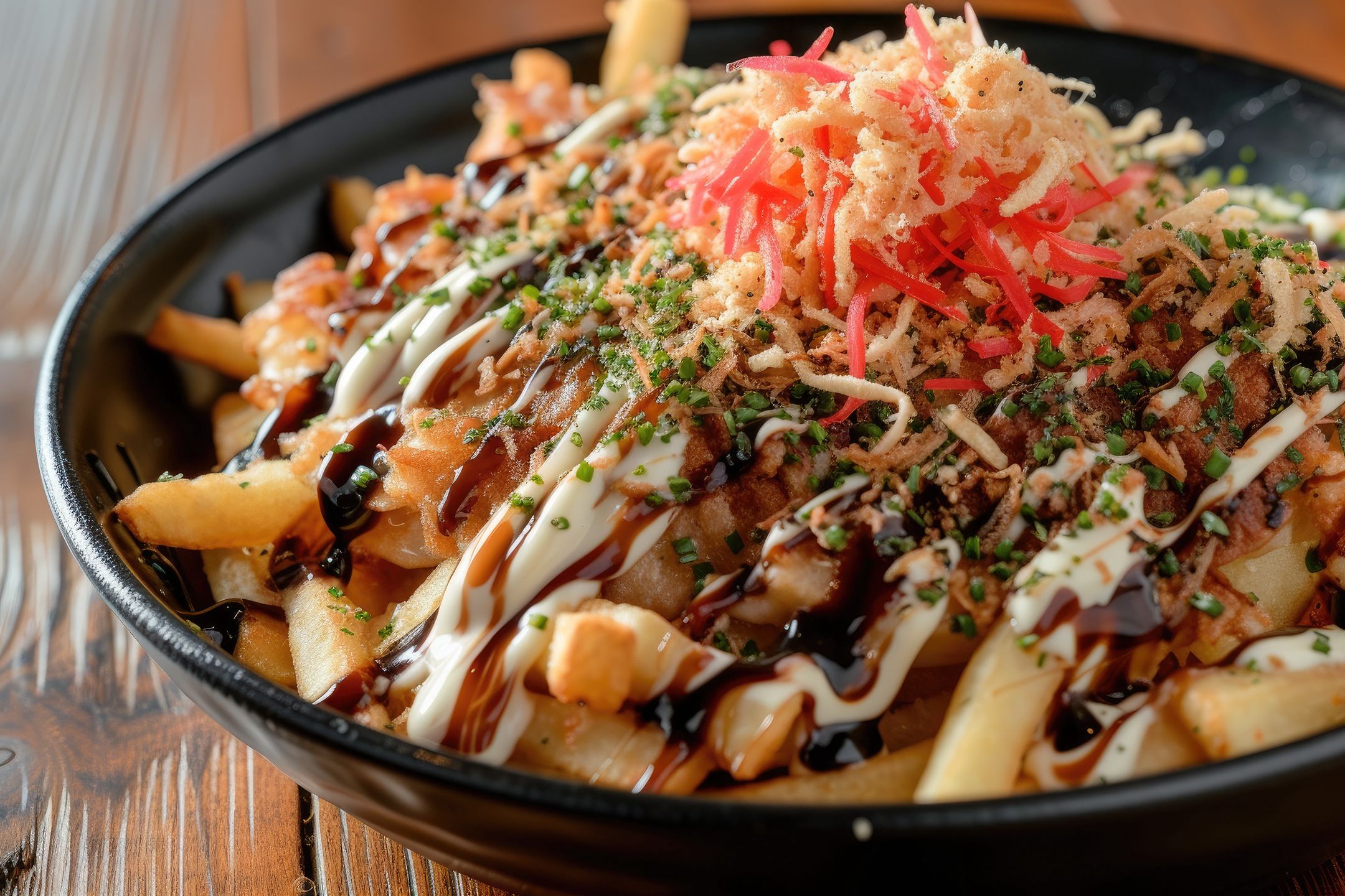 Frytki po japońsku są inspirowane plackami okonomiyaki
