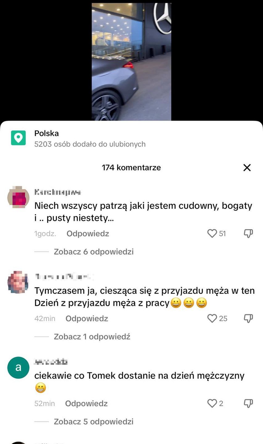 Tomasz Oświeciński podarował partnerce SAMOCHÓD