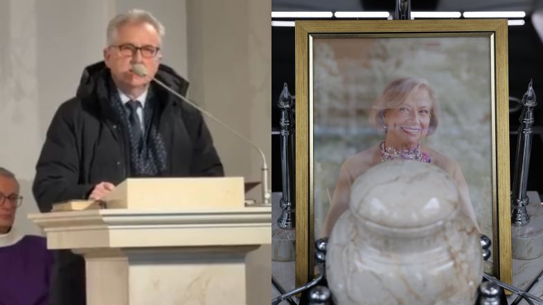 Wiceminister kultury wspomniał na pogrzebie o telefonie od męża Dykiel. "Informacja o tym, że Bożena umarła była piorunująca" (WIDEO)
