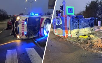 Uderzył w karetkę na sygnale. Cztery osoby w szpitalu
