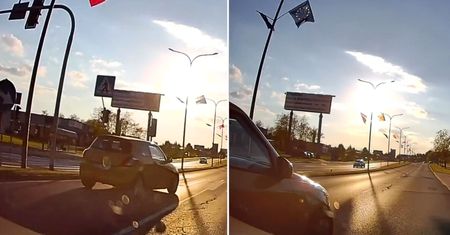 Kierująca nie ustąpiła pierwszeństwa. Nagranie ją pogrążyło