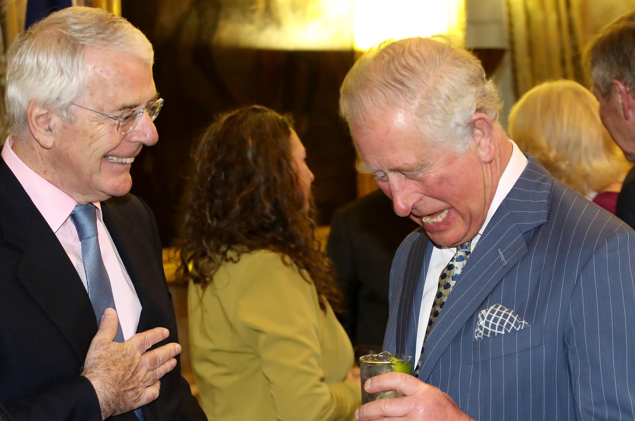 Książę Charles i premier Wielkiej Brytanii John Major