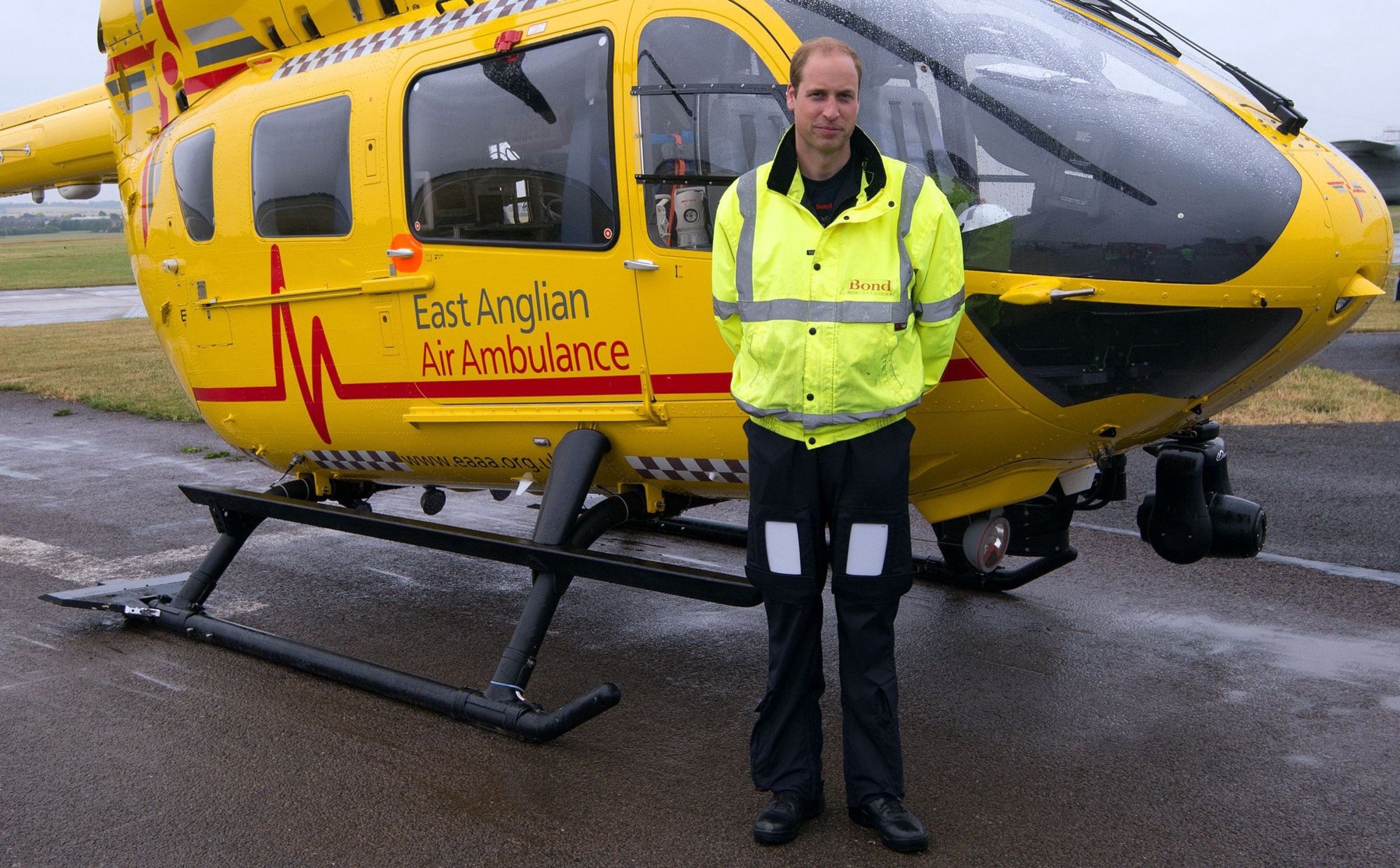 Książę William za czasów służby w East Anglian Air Ambulance