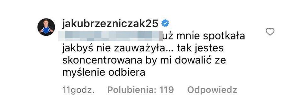 Jakub Rzeźniczak reaguje na komentarze internautów 