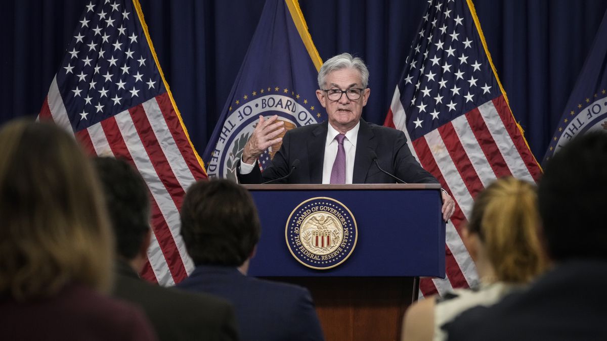 WASHINGTON, DC - JULY 27: U.S. Federal Reserve Board Chairman Jerome Powell speaks during a news conference following a meeting of the Federal Open Market Committee (FOMC) at the headquarters of the Federal Reserve, July 27, 2022 in Washington, DC. Powell announced that the Federal Reserve is raising interest rates by three-quarters of a percentage point. (Photo by Drew Angerer/Getty Images)