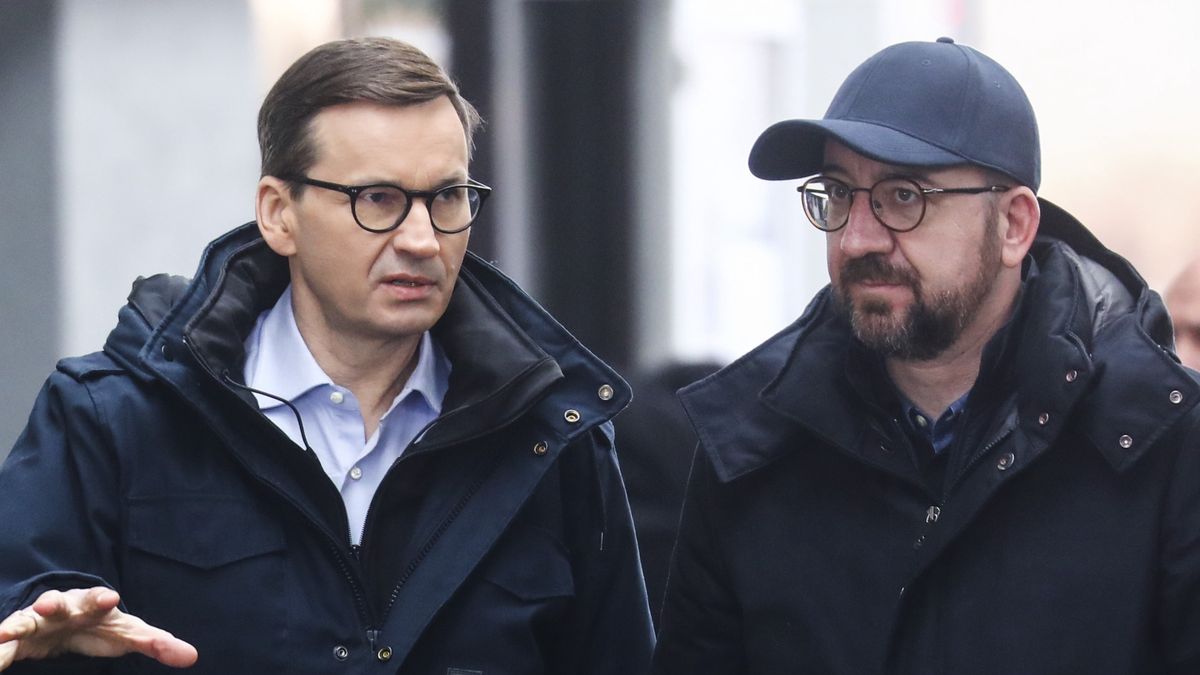 Premier Mateusz Morawiecki i szef RE Charles Michel 