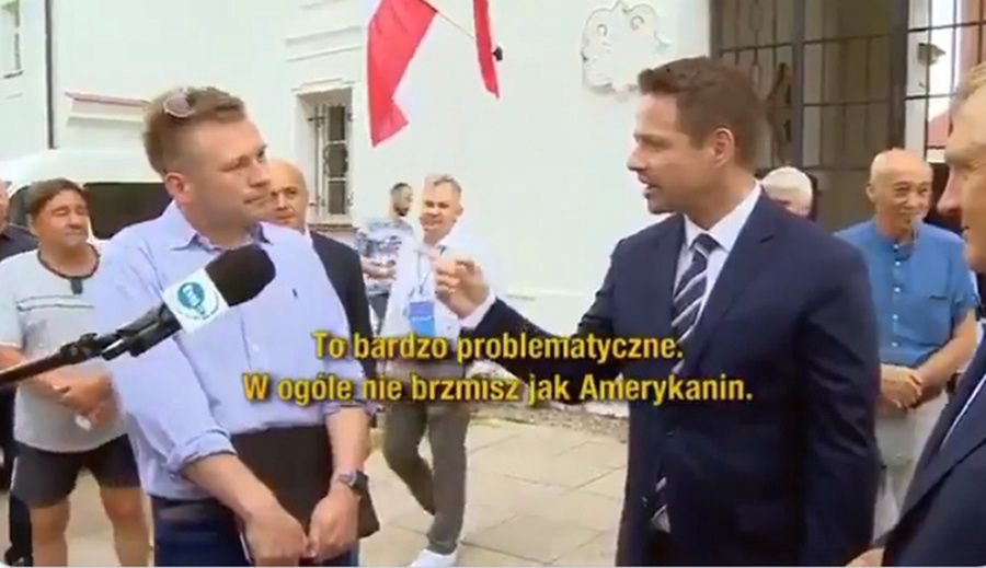 Fałszywy Amerykanin podpuszcza Trzaskowskiego