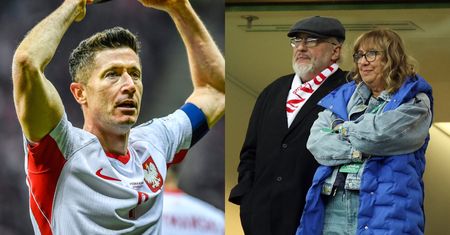 Mama Lewandowskiego też kibicowała na meczu Polska - Albania. Towarzyszył jej równie zaangażowany partner-rzeźbiarz (FOTO)