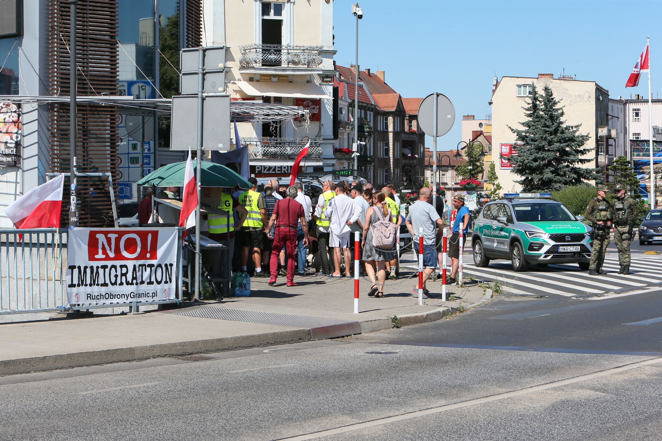Słubice, 02.07.2025. Zgromadzenie z udziałem posłów Prawa i Spra