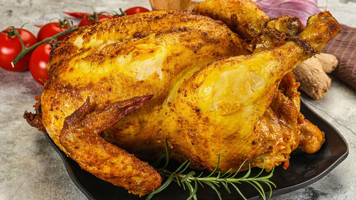 Pieczony kurczak w całości