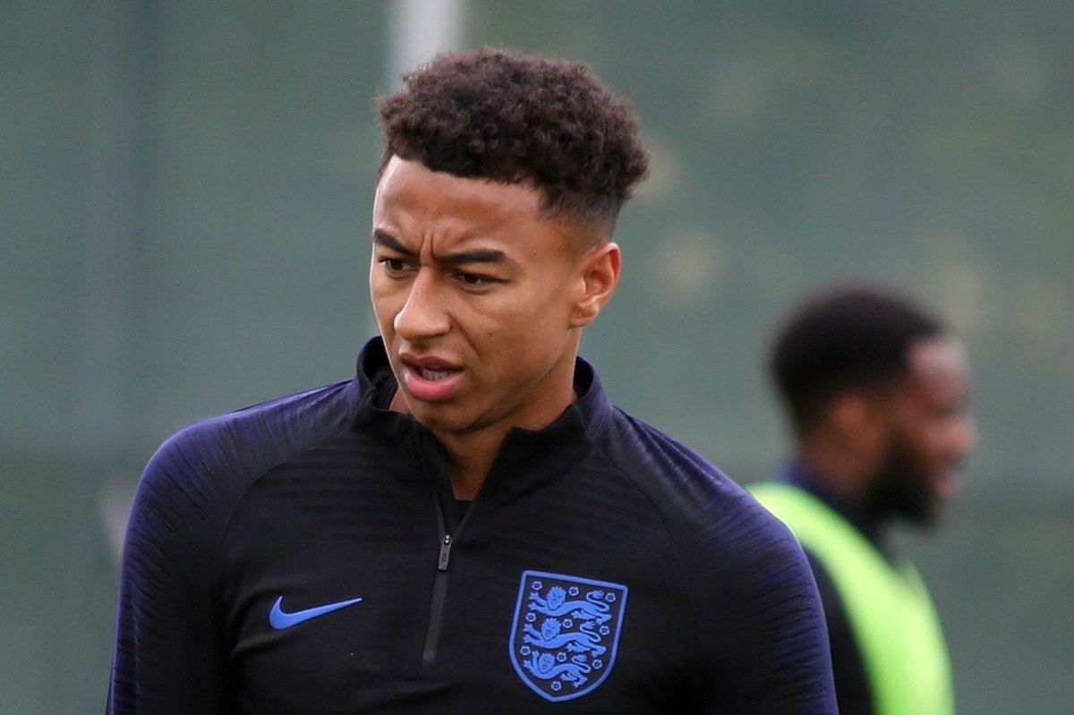 Jesse Lingard in the colours of the England national team