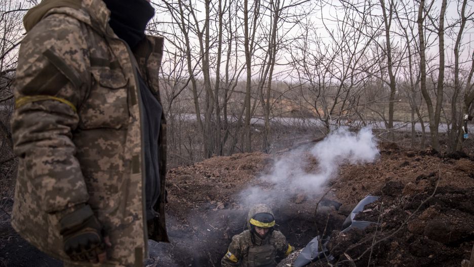 Traces of Ukraine-Russia war in Donetsk
BAKHMUT, DONETSK OBLAST, UKRAINE, DECEMBER 04: Ukrainian servicemen are seen in trenches on the Bakhmut frontline of Donetsk, Ukraine, December 04th, 2022. (Photo by Narciso Contreras/Anadolu Agency via Getty Images)
Anadolu Agency
aftermath, bunker, children, civilian casualities, dead bodies, idp's, lyman, missile attack, refugees, shelling, shelter, ukrainian forces, verkhnokamyanske, wounded civilans