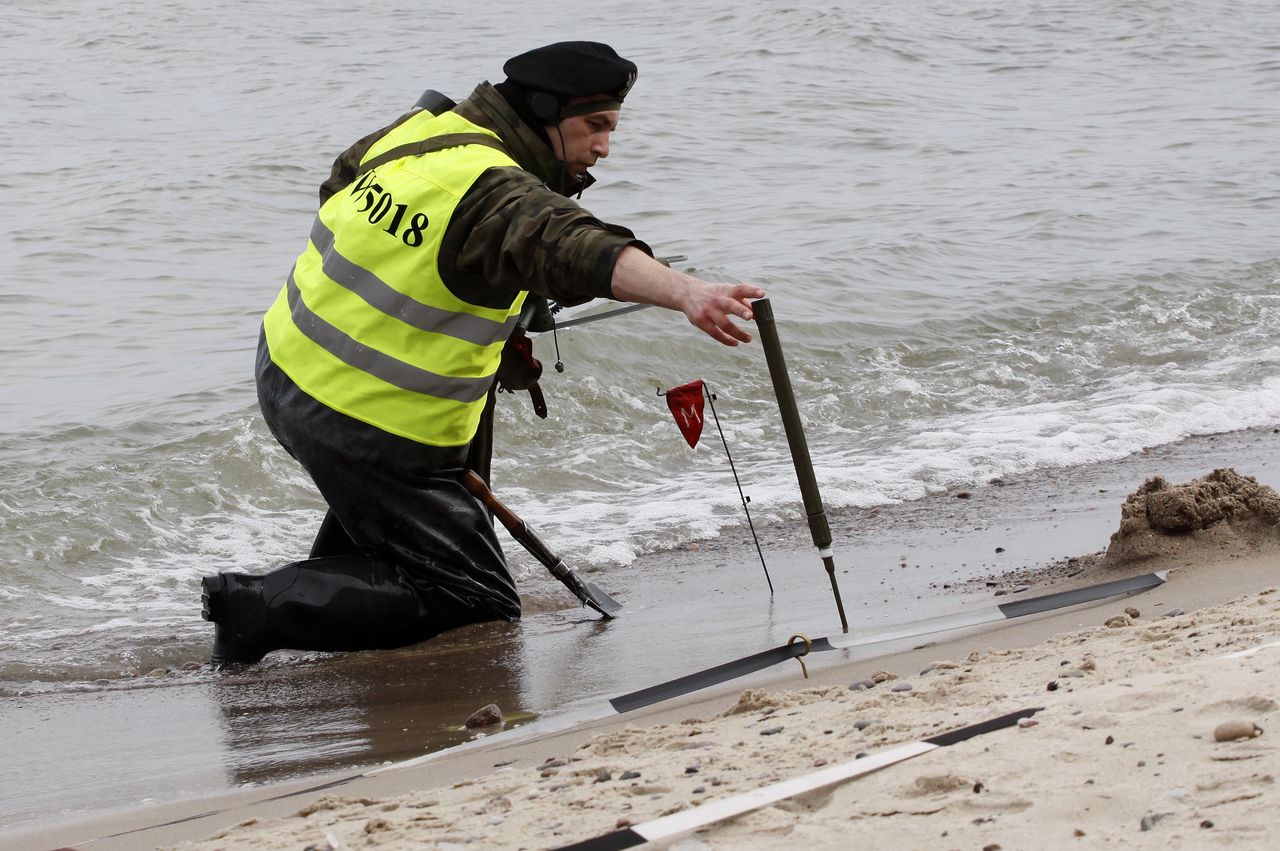 Mina morska i bomba lotnicza na dnie Zatoki Gdańskiej